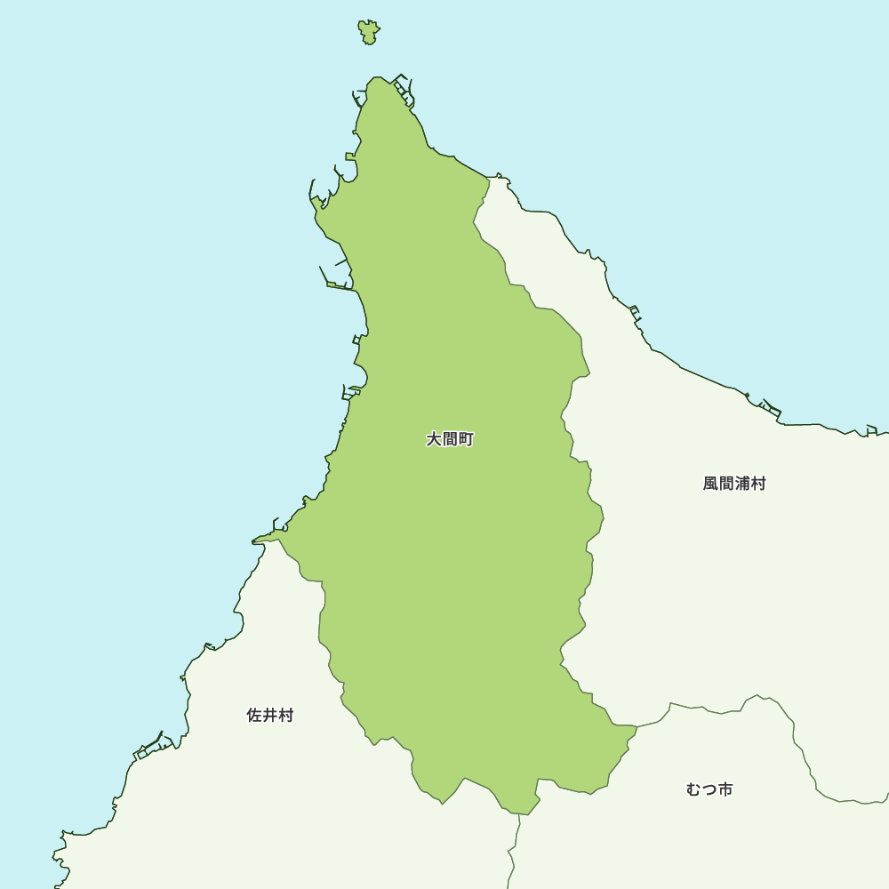 大間町のGoogleMap